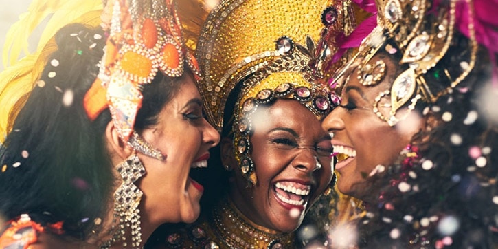 Donne al carnevale di Rio de Janeiro